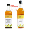 An image depicting a bottle of Urbana Superfoods Brown Seed Mustard Oil from the Pantry Essentials collection, showcasing pure cold-pressed oil in a transparent glass bottle with a yellow label, symbolising traditional cooking, natural aroma, and handcrafted quality.