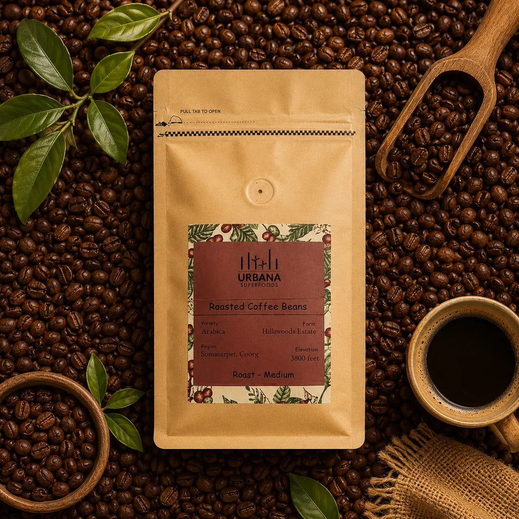 Buy 100% Arabica Medium Roast Coffee Beans | Urbana Superfoods