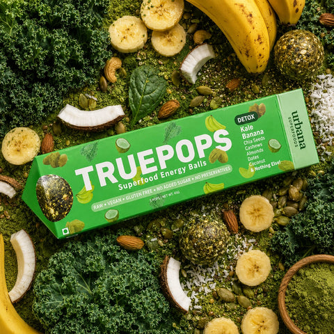 Truepops Kale & Banana – Best Healthy Organic Energy Balls | Vegan, Non-Dairy, Keto & Gluten-Free by Urbana Superfoods