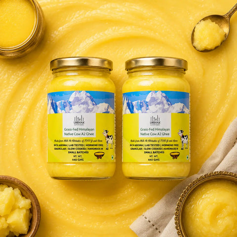 A2 Cow Ghee Twin Pack – 440g Each | 100% Natural, Farm Fresh & Preservative-Free by Urbana Superfoods