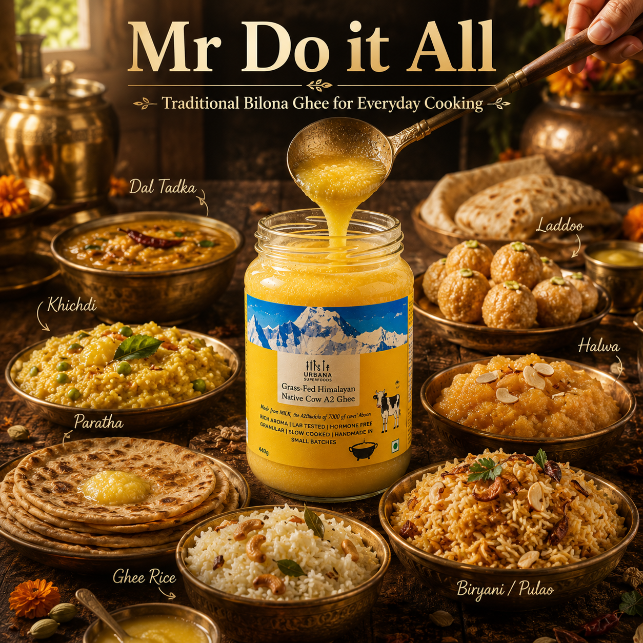 We Offer the Best A2 Desi Cow Ghee for Cooking, Baking & More!