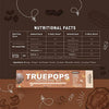 An image depicting a brown pack of Urbana Superfoods Truepops Coffee & Cocoa Superfood Energy Balls placed beside chocolate-coated energy balls, representing rich flavour, energy boost, and natural ingredients.
