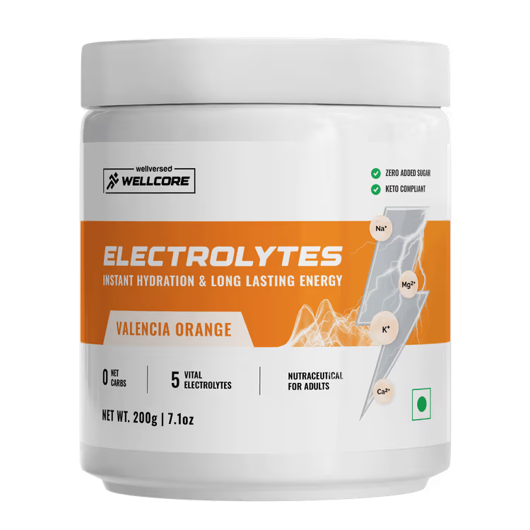 Wellcore - Electrolytes - Orange - Zero Sugar Electrolyte Powder